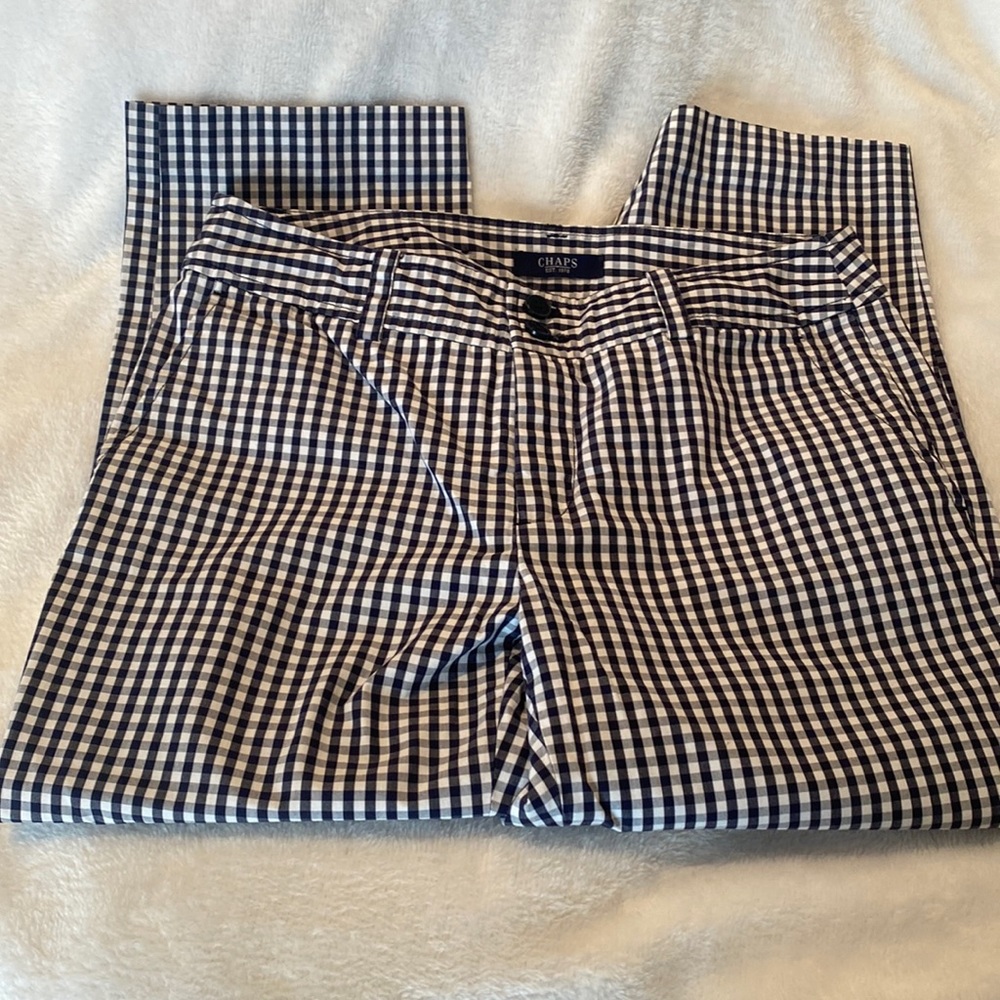 Chaps | black & white crop pants